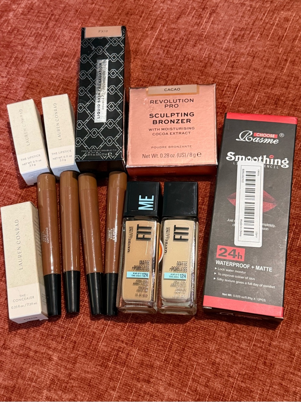 NWT Mixed Makeup Bundle Maybelline Lauren Conrad Revolution 11 Pc + Lip Liners